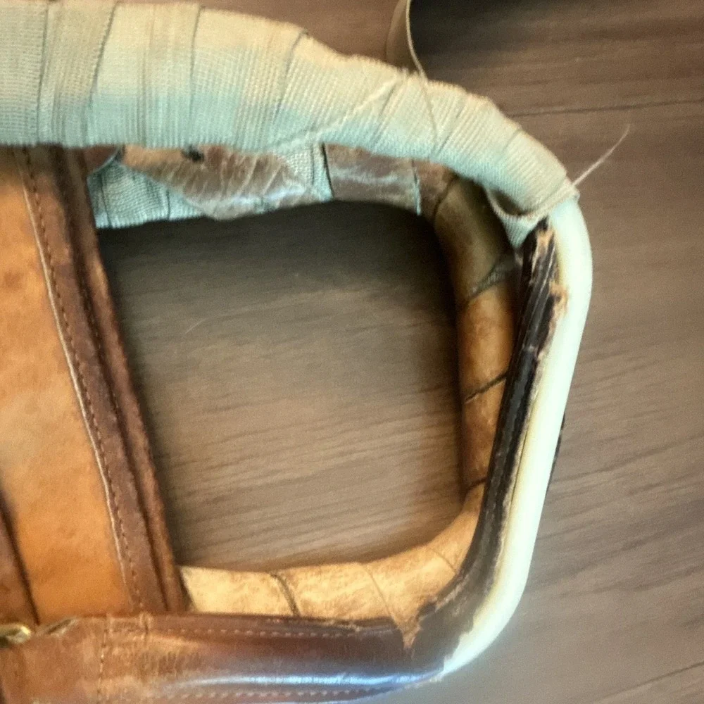 Vintage late 1970 Coach Brown Briefcase made USA w error stitching collector